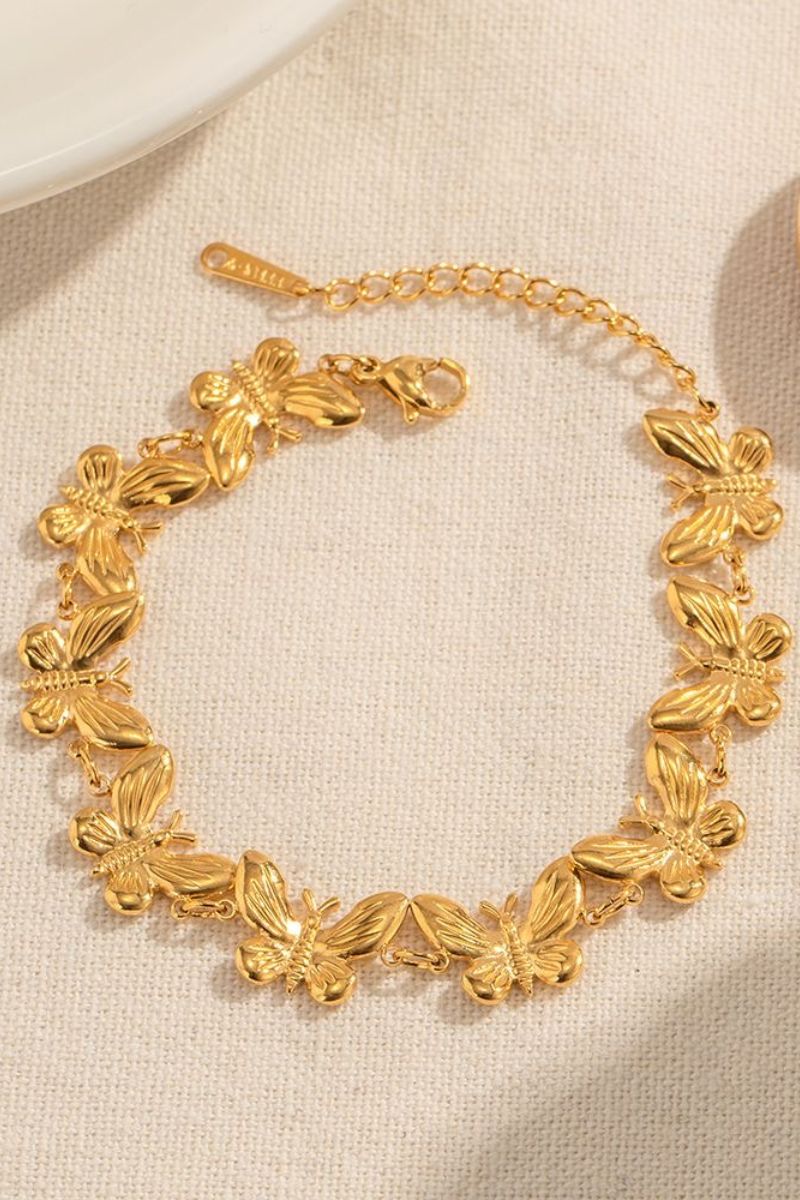 Golden Wings Butterfly Bracelet- 18K Gold Plated